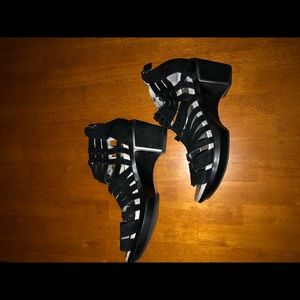 JBU Tall Strappy Heels.  Super comfortable!